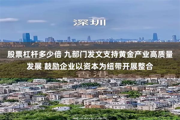 股票杠杆多少倍 九部门发文支持黄金产业高质量发展 鼓励企业以资本为纽带开展整合